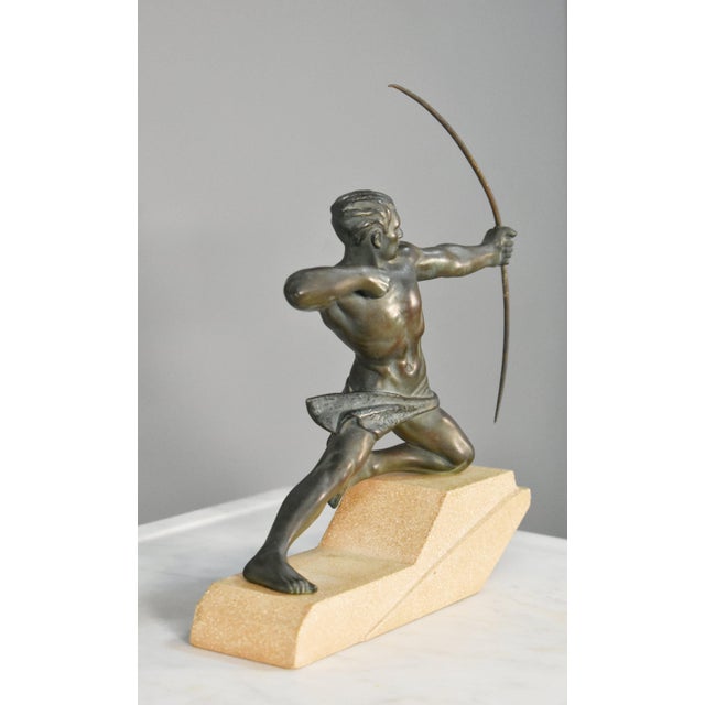 Art Deco Sculpture the Archer Hercules by Max Le Verrier, 1920s For Sale - Image 6 of 15