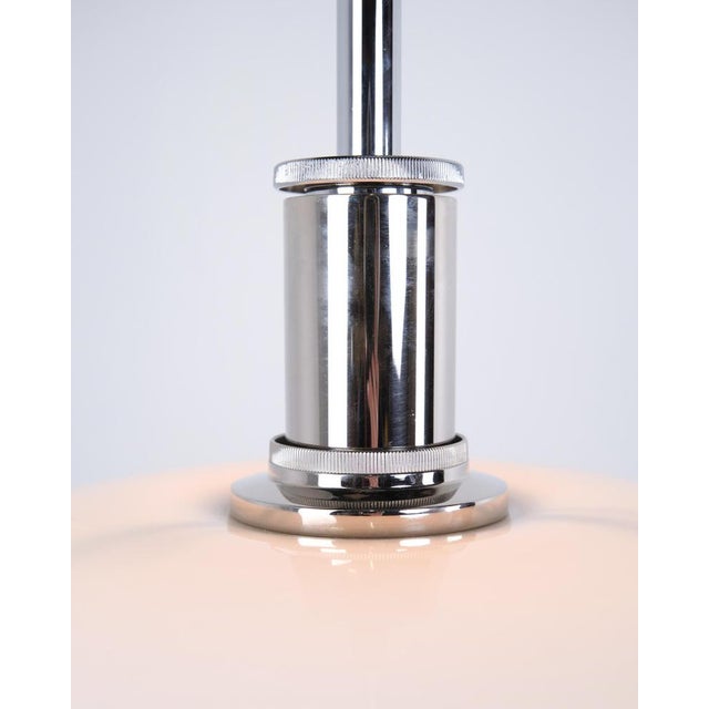Gold PH 4½-4 Pendant in White Opal Glass and Chrome by Poul Henningsen for Louis Poulsen, 1980 For Sale - Image 8 of 12