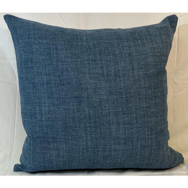 Cream 16" Square Decorative Toss Pillow Embellished With a Pair of Colorful Birds Perched on a Tree Limb With Red Berries - Made in the U K For Sale - Image 8 of 11