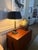 Vintage French Empire-Style Brass Column Table Lamp With Black Stone Base For Sale - Image 12 of 13
