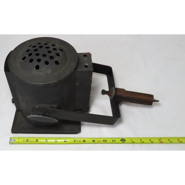 Authentic Vintage Mid Century Steel & Molded Glass Lens Theatre Stage Spotlight Lamp For Sale - Image 11 of 13