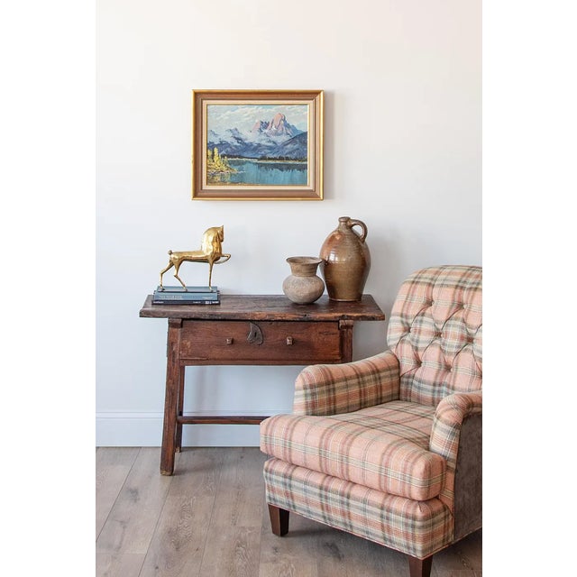 Farmhouse 1700s Hand Planed Rustic Console Table For Sale - Image 3 of 4