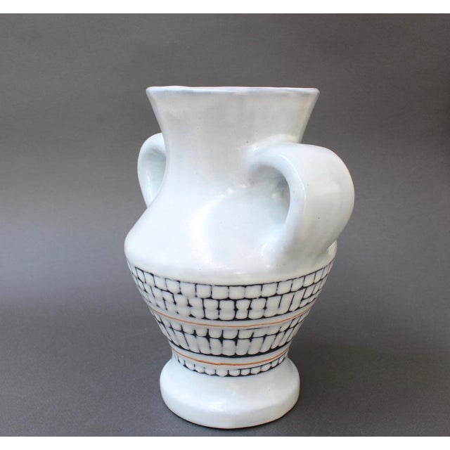 Ceramic Vintage French Ceramic Vase with Handles by Roger Capron, 1950s For Sale - Image 7 of 18