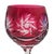 Green Late 20th Century Ajka Marsala Ruby Overlay Hand-Cut Crystal Hock Wine Goblets, Hungary 8.625" 6pc For Sale - Image 8 of 13