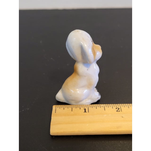 1970s Miniature Porcelain Japanese Dog Figurine For Sale - Image 9 of 10
