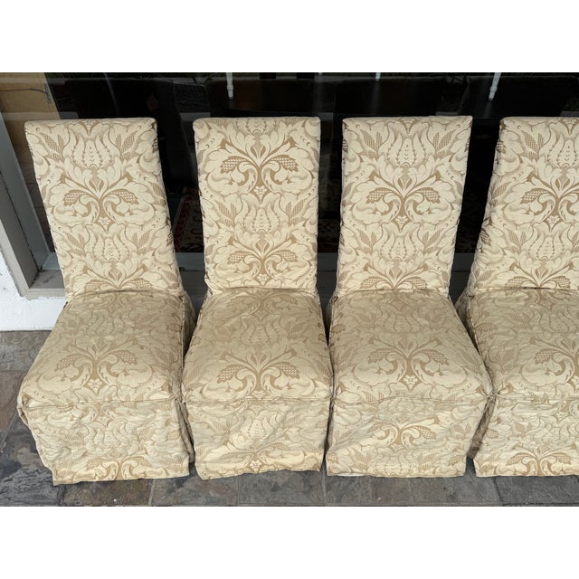Textile Sunrise Home Slipper Style Dining Side Chairs, Set of Eight For Sale - Image 7 of 17