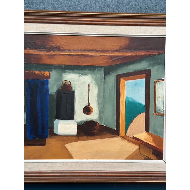G. Skog, Interior, 1960s, Oil Painting on Canvas, Framed For Sale - Image 4 of 16