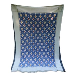 Cotton Ikat Tablecloth, Bed Throw For Sale