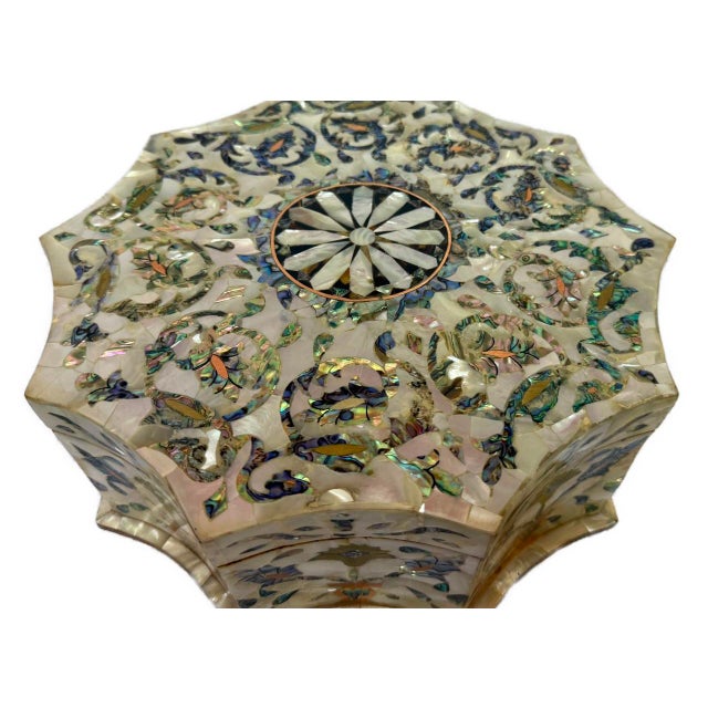 Wood Handmade Wooden Jewelry Box With Mother of Pearl Inlay – Luxury Trinket Storage Box For Sale - Image 7 of 7