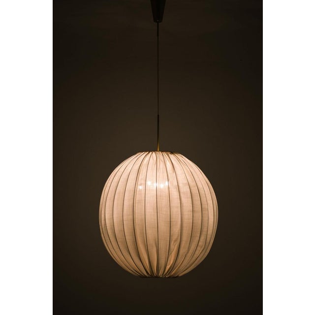 1950s Ceiling Lamp in Brass and Fabric from Hans-Agne Jakobsson, 1950s For Sale - Image 5 of 10