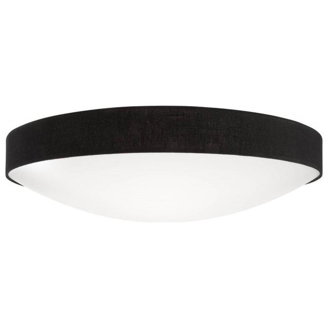 Contemporary Kant Ceiling Lamp in Black Textile and Opal Acrylic from Konsthantverk Tyringe 1 For Sale - Image 3 of 4