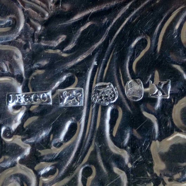 Early 19th Century Large English Fenton, Allanson & Machon Sterling Silver Armorial 2-Handle Tea Tray For Sale - Image 9 of 10