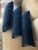 2010s Set of 3 Navy Blue Velvet Lumbar / Kidney Pillows With Down Inserts For Sale - Image 5 of 18