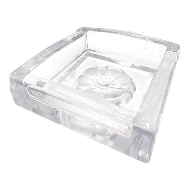 1990s Heavy Bengt Edenfalk for Skruf Glassworks/Sweden Modernist Glass Dish Bowl For Sale