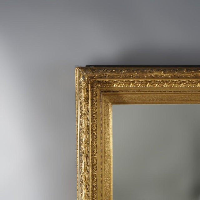 Antique French First Finish Giltwood Framed Wall Mirror C1900 For Sale - Image 4 of 14