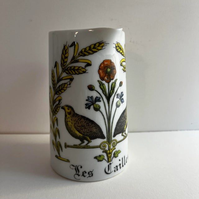 Illustration Vintage d'Auteuil Porcelain France Quail Creamer For Sale - Image 3 of 8