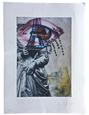 Amy Ernst "Paris Is Crying" Signed Artists Proof 2014 Original Print