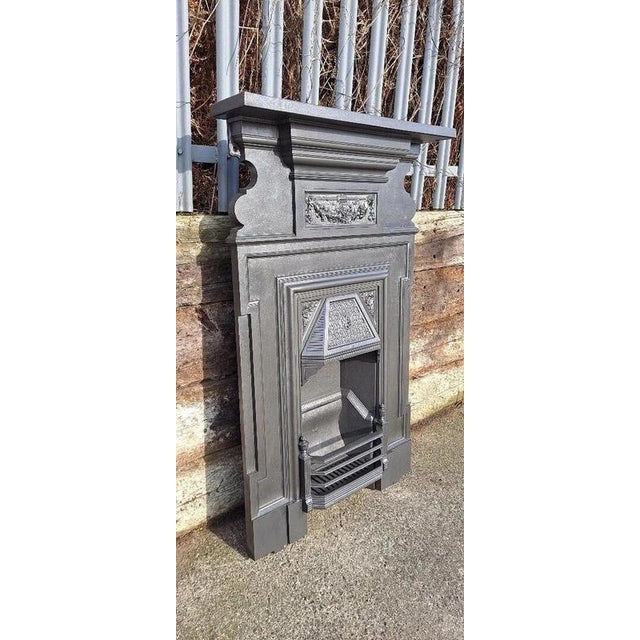 Antique Victorian Combination Fireplace in Cast Iron For Sale - Image 3 of 12