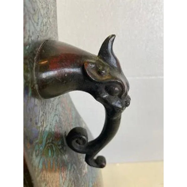 15th Century & Earlier Antique Ming Dynasty Cloisonne Vase For Sale - Image 5 of 12