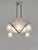 Cleopatra chandelier by H. Petitot A large French 1933 art deco chandelier in chromed brass or bronze by the famous Paris...