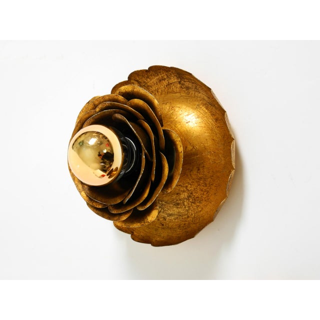 Gilt Water Lily Wall Lamps from Banci Firenze, Italy, 1960s, Set of 2 For Sale - Image 13 of 15
