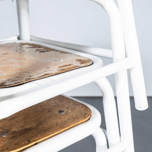 1960s Low Stacking Stools in White, 1960s, Set of 4 For Sale - Image 5 of 9