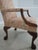 Brown Pair Chippendale Paw Feet Newly Upholstered Armchairs For Sale - Image 8 of 18