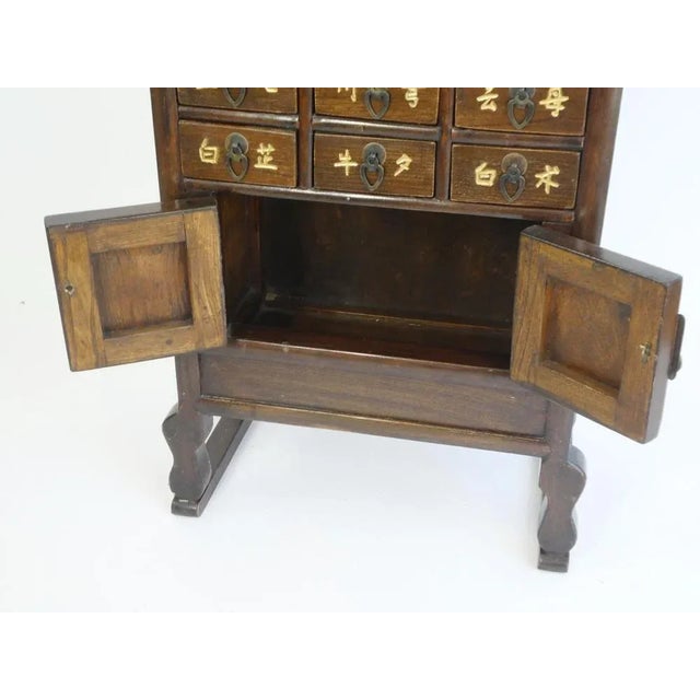 Vintage Asian Apothecary Wooden Chest of Drawers For Sale - Image 3 of 8