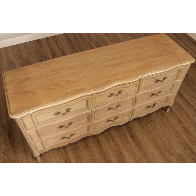 Bethlehem Furniture Vintage White Washed Pickled Finish Walnut French