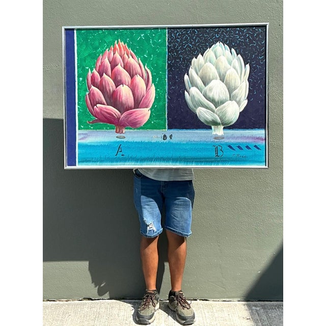 Peter Read Framed Artichoke Painting For Sale - Image 14 of 17