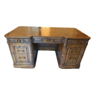 Vintage Complete Mid-Century Romweber Viking Oak Home Office Suite For Sale