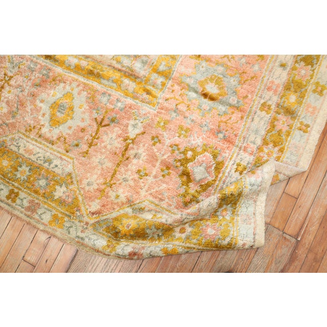 Ivory Angora Antique Oushak Rug - 8'5" x 11'2" For Sale - Image 12 of 12