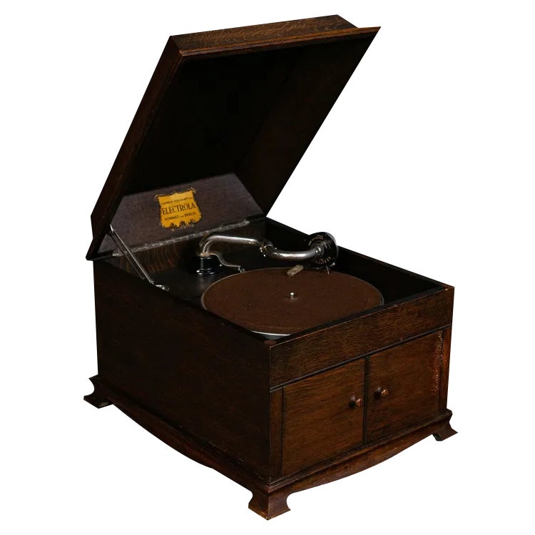 Vintage Gramophone Electrola LP Radio Plate | Chairish
