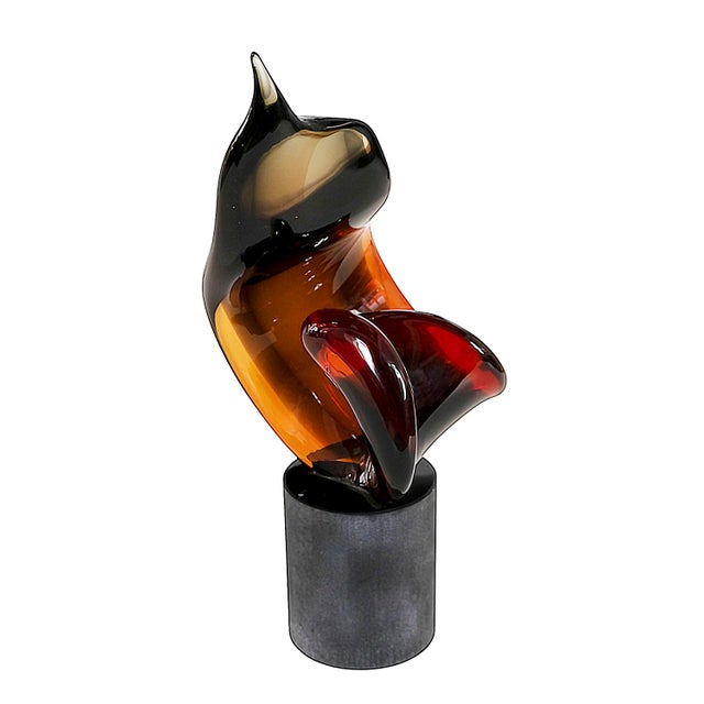 Italian Handmade Murano Glass Sculpture by Romano Dona, 1980s For Sale - Image 4 of 9