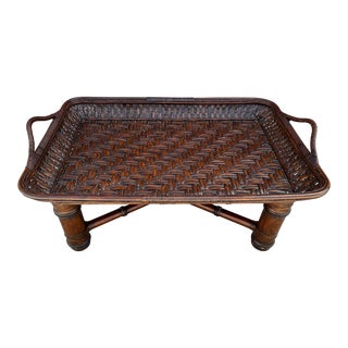 Ralph Lauren Woven Rattan Butler's Tray/Coffee Table For Sale