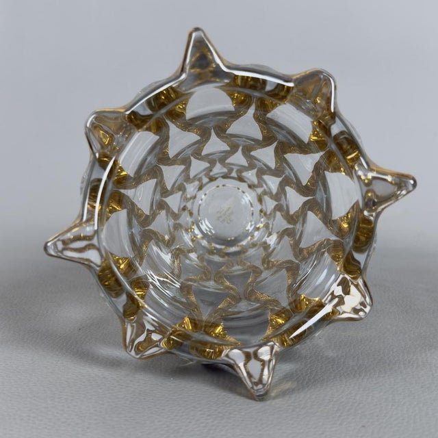 Modern Murano Style Clear and Golden Glass Vase from CC Zecchin For Sale - Image 6 of 13