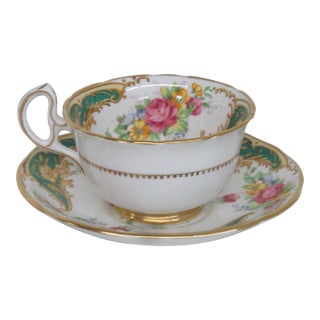 Royal Stafford Gloria Bone China Flowers Tea Cup and Saucer Set 4510b For Sale