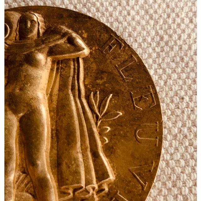 A Rare Find from the Garonne River Region This exceptional Art Deco bronze paperweight is actually a vintage canoeing...