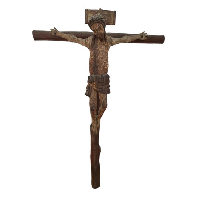Romanesque Christ, 17th Century, Fruitwood For Sale - Image 10 of 18