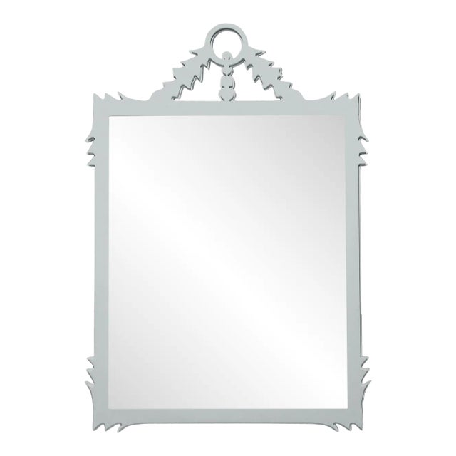 Fleur Home Garden District Lafitte Rectangle Mirror in Pelican Gray, 41x63 For Sale
