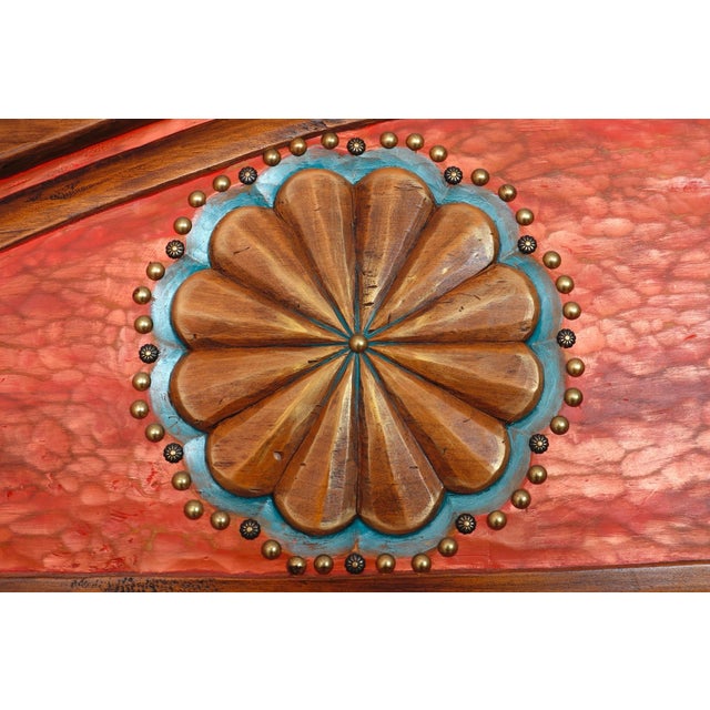 Southwest Spanish Craftsman King Size Headboard For Sale - Image 4 of 8