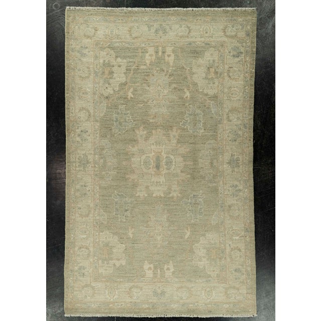 Brown Oushak Rug 3'1" x 5' #21380 For Sale - Image 8 of 8