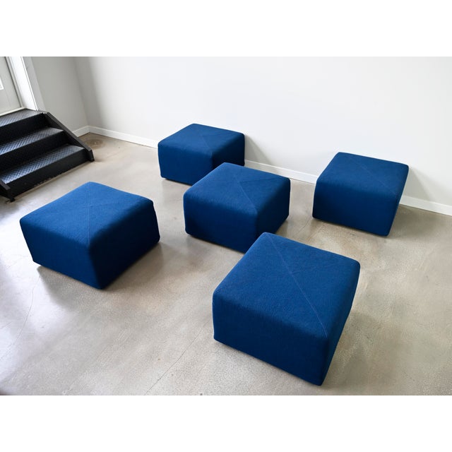 Modular Upholstered Sistema 61 Cube Seating by Giancarlo Piretti for Anonima Castelli - Set of 5 For Sale - Image 13 of 15