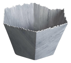 Drap F Hexagonal Decorative Bowl in Bardiglio Marble by Bufalini Marmi
