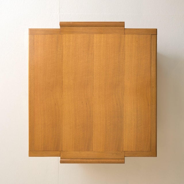 Vintage Italian Solid Oak Square Coffee Table For Sale In Chicago - Image 6 of 11