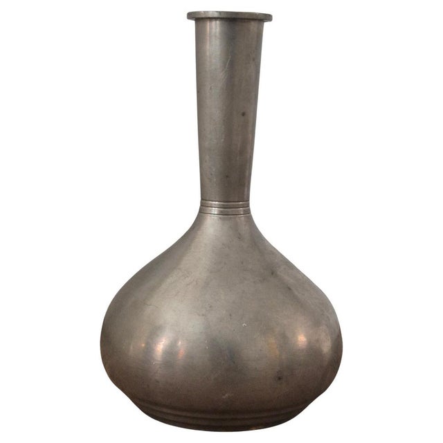 Swedish Funkis Vase in Pewter, 1937 For Sale - Image 9 of 9