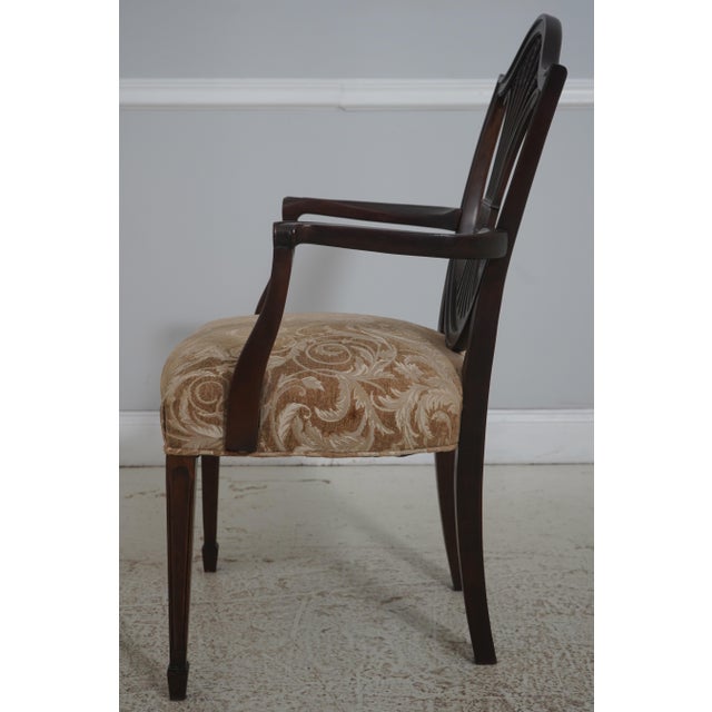 Traditional Set of Six Stickley Shield Back Mahogany Dining Room Chairs For Sale - Image 3 of 18