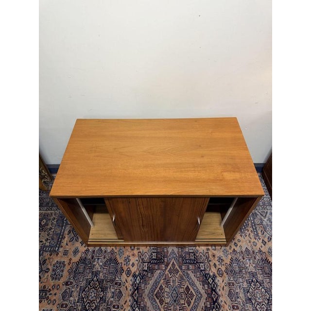 Mid-Century Modern Teak Sliding Sideboard For Sale - Image 5 of 7