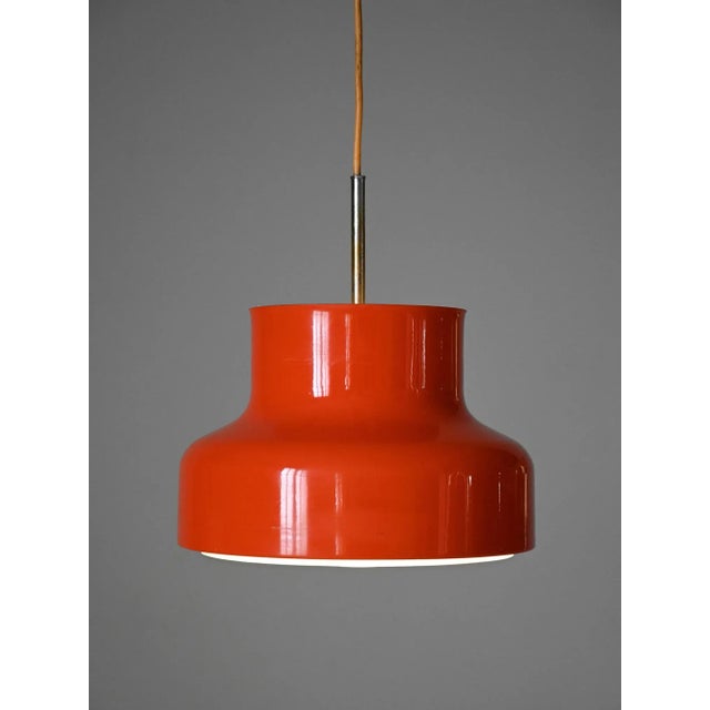 Orange Bumling Lamp from Ateljé Lyktan, 1960s For Sale - Image 3 of 10