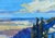 Textile Original Oil Painting Landscape Modern Art For Sale - Image 7 of 9